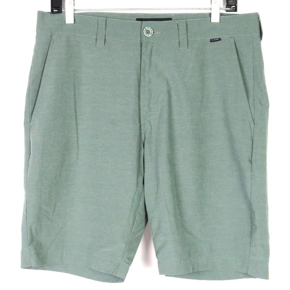 Travs Mathew Green Flat Front 10" Performance Chino Golf Shorts Men's 32 - Picture 1 of 6